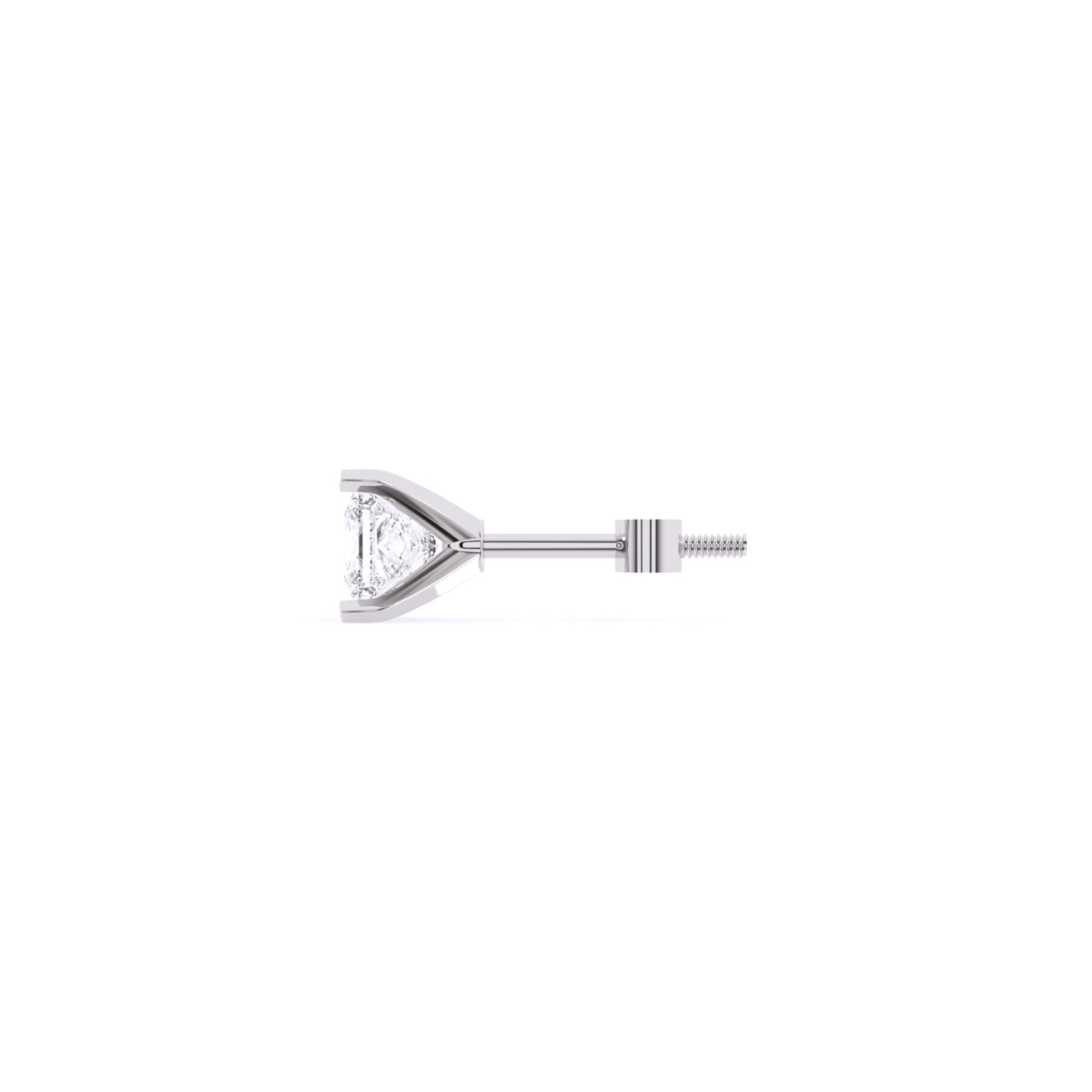 Delicate Princess Solitaire Stud Earrings
